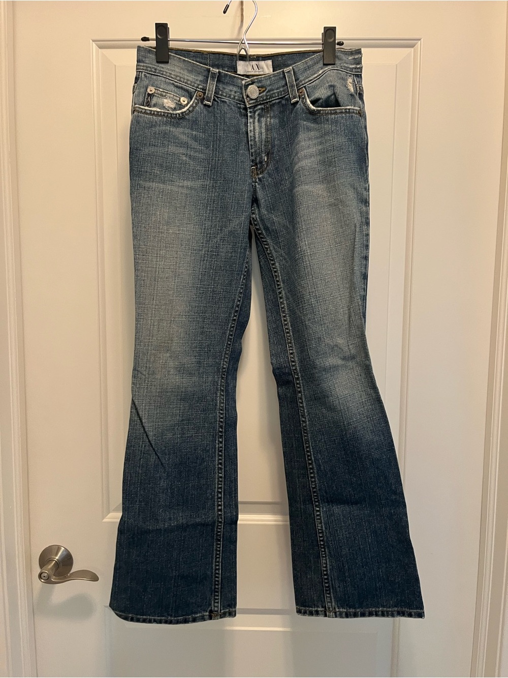 Vintage Y2K Armani Exchange Viper Flare Jeans 4 Short Made in USA